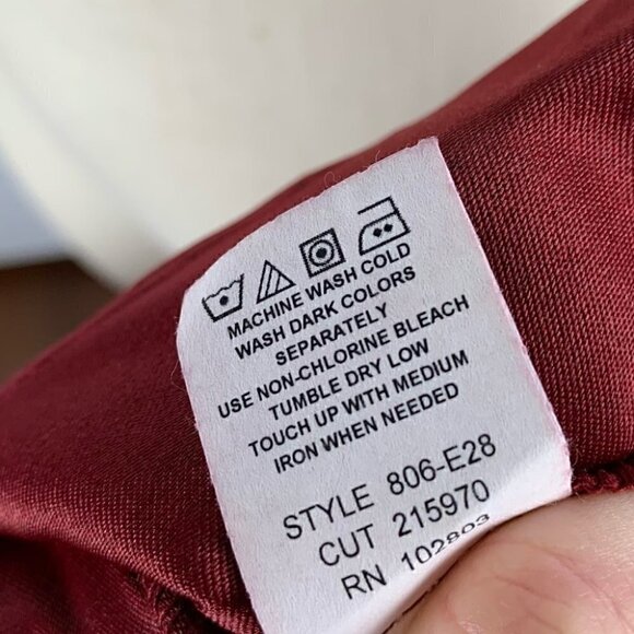 Briggs womens blazer size L red ultra suede career with pockets vintage 90s - Picture 9 of 10